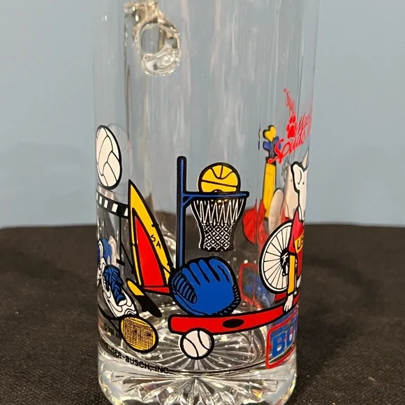 Vtg Spuds Mckenzie Collectable Budweiser Bud Light Beer Mug Sports USA 1988 - Picture 3 of 9